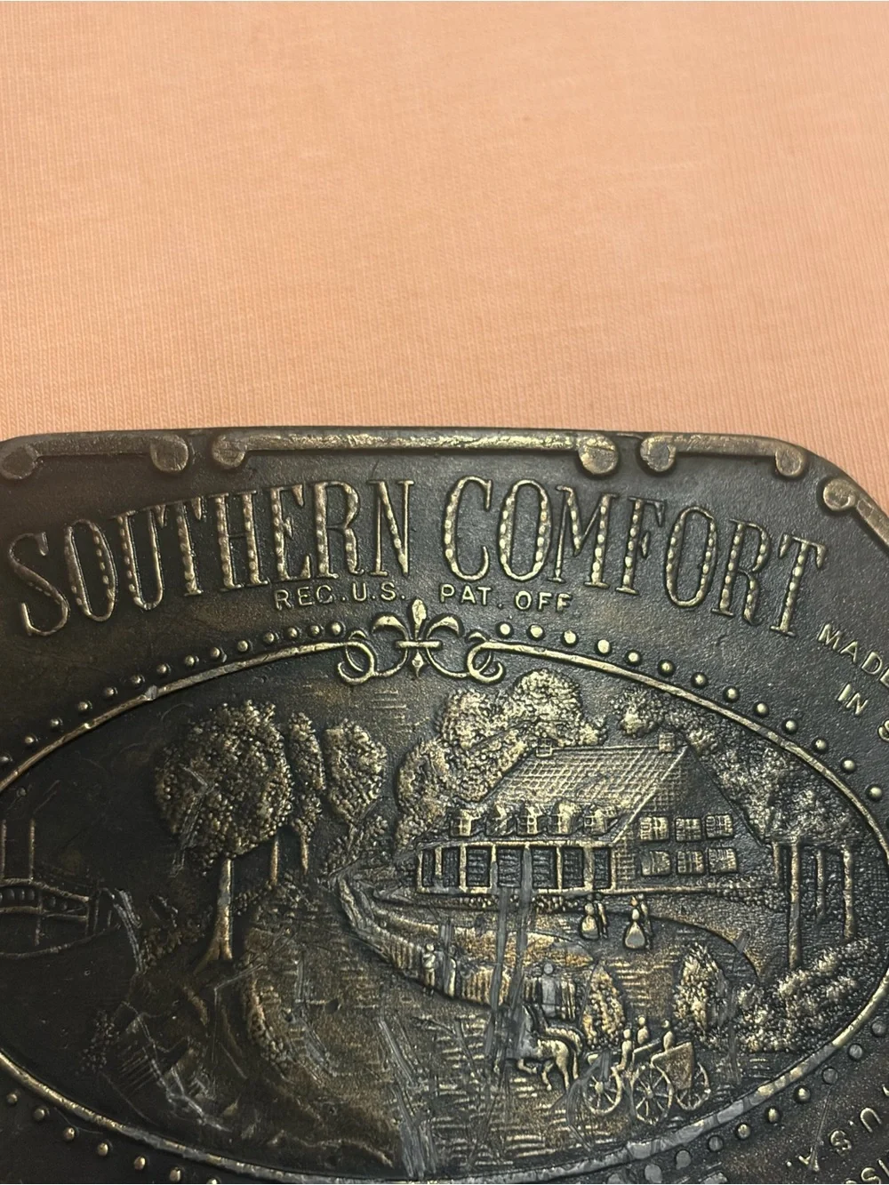 Vintage 1970’s Southern Comfort (Under Your Belt) Belt Buckle + A GIFT 🎁